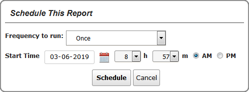 Schedule This Report dialog