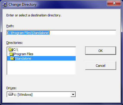 Change Directory Dialog