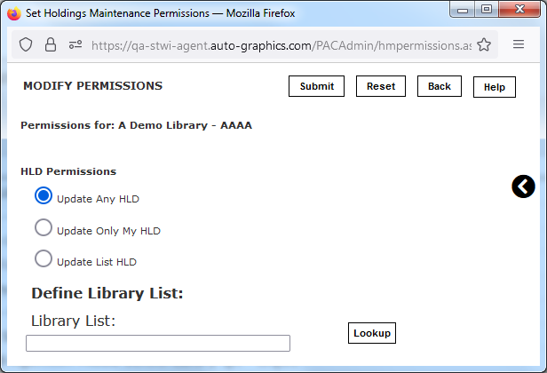 Modify Permissions Holdings