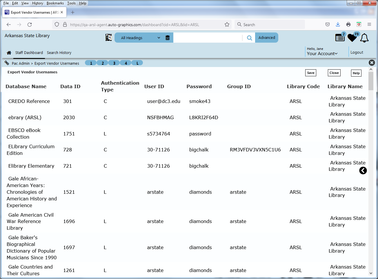 Vendor Usernames List