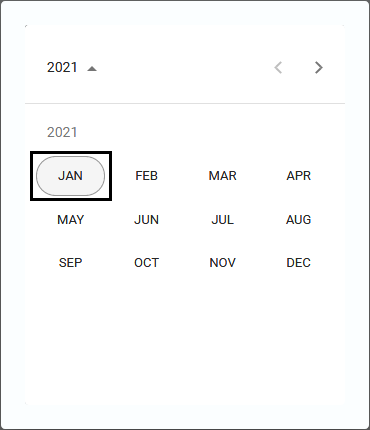 Date Entry Calendar - Months