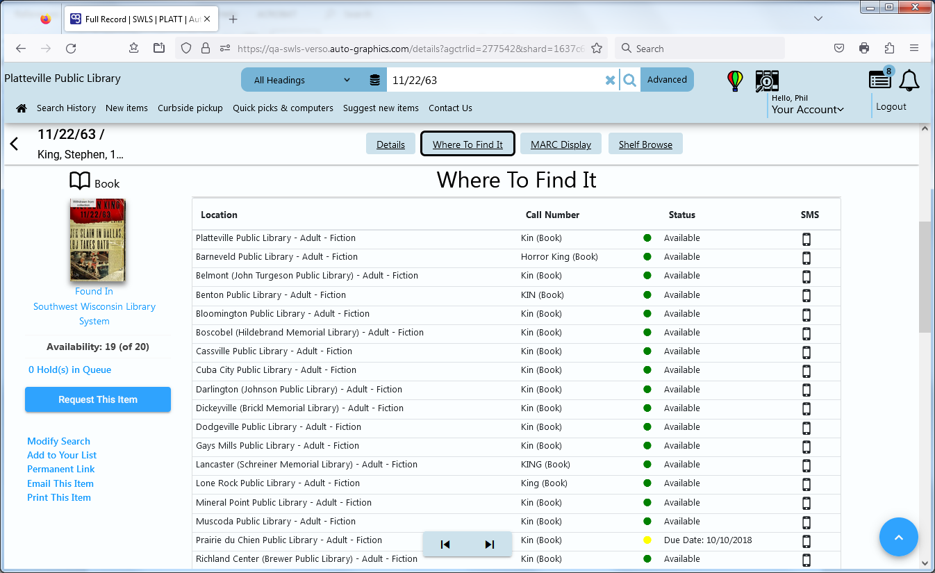 Location Information List