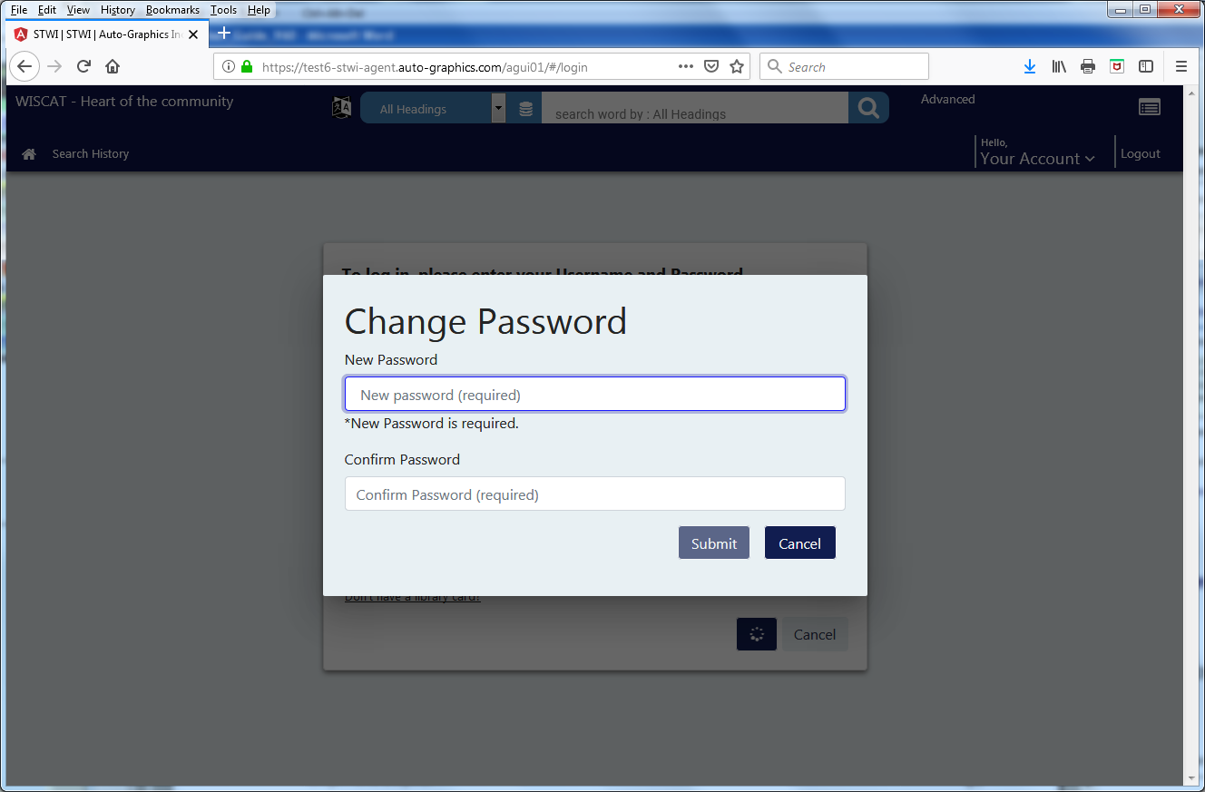 Permanent Password Screen